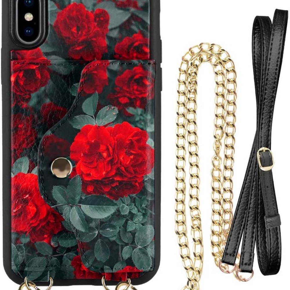 LAMEEKU iPhone Xs Max Crossbody Case Wallet Case